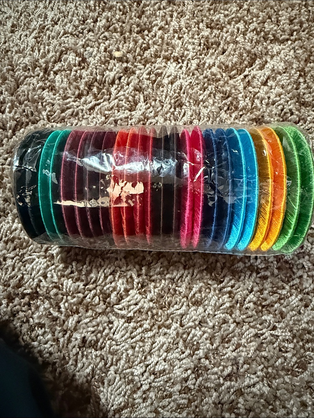 Assorted Velvet Party Coasters - Multicolor
